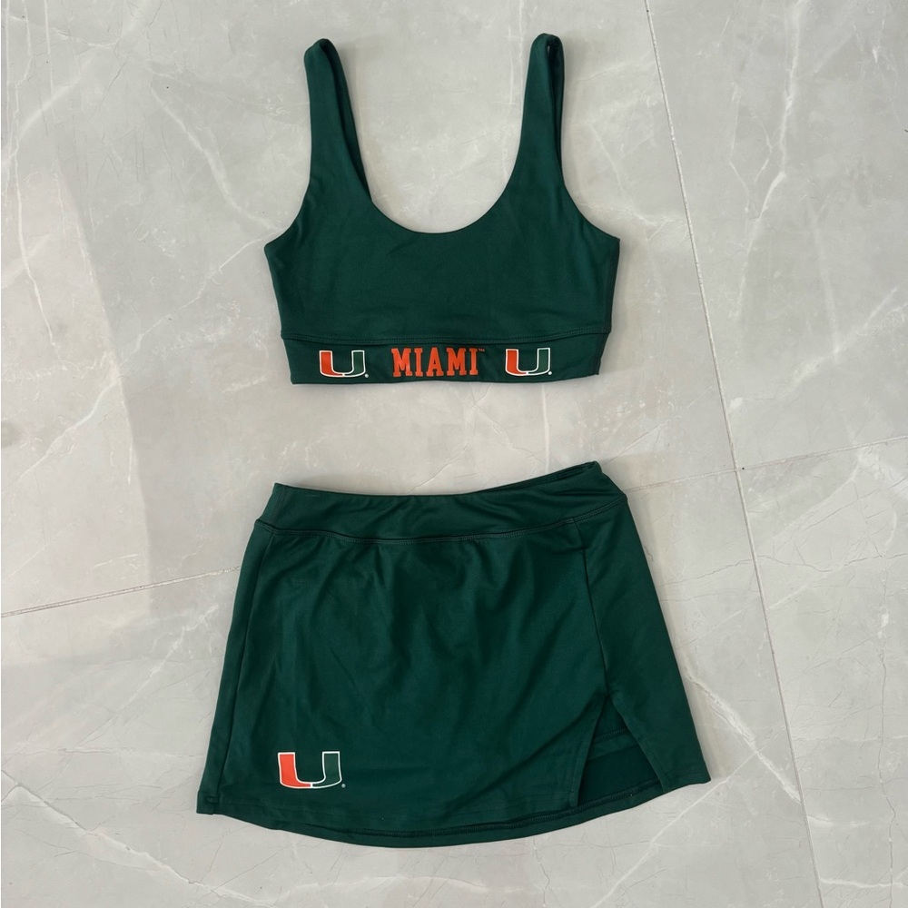 Green UMiami Skirt Set